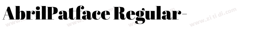 AbrilPatface Regular字体转换 AbrilPatface Regular字体转换